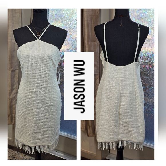 Jason Wu Dresses & Skirts - Jason Wu Textured Halter Pearl Strand Mini Dress